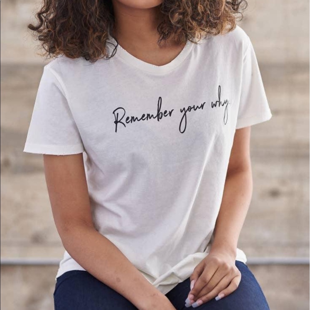 NWT remember your why distressed tee - Picture 1 of 1